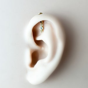Dainty Industrial Barbell Triple Charm Chain only for Piercing, Sterling Silver Helix Chain Earring,conch Chain Piercing 14g, 16g, 18g - Etsy Dainty Industrial Barbell Triple Charm Chain only for Piercing, Sterling Silver Helix Chain Earring,conch Chain Piercing 14g, 16g, 18g - Etsy
