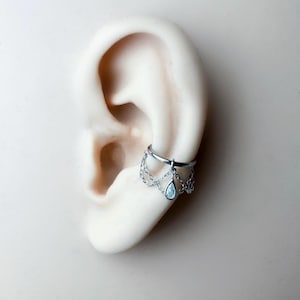 Argola de titânio com diamante zircônia cúbica (CZ) de 14g, 16g e 18g, 6 mm a 12 mm, para piercing na concha, septo, concha, hélice, ouro.