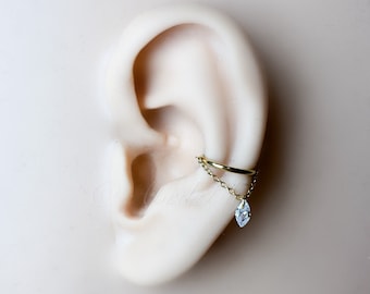 16g 18g 6mm 8mm 10mm 12mm Floating Marquise CZ Cecil Charm Implant