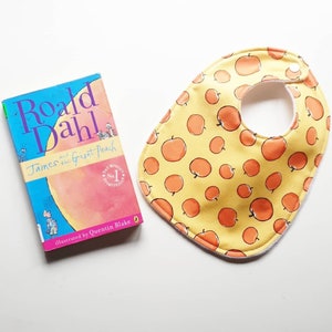 James and the Giant Peach Roald Dahl inspired round baby Bob orange yellow