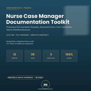 Nurse Case Manager Documentation Toolkit | Care Coordination Templates | Case Management Forms | RN Productivity Bundle