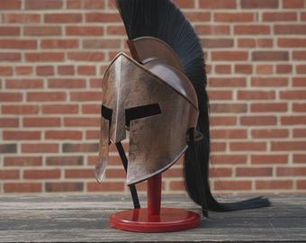 Medeltida kung Leonidas spartanska hjälm – 300 filmreplika stålrustningshjälm