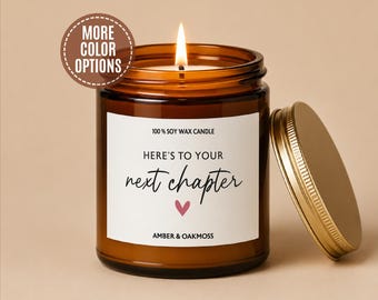 New Chapter Gift Candle, New Job, Graduation, New Home Housewarming Gift,Colleague Teacher Boss or Friend, Thoughtful Farewell or Retirement