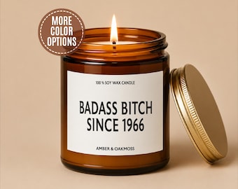 60th Birthday Candle, Badass Since 1966 Gift, Funny 60th Birthday Gift, Milestone Birthday Gift, Vintage 1966 Birthday Present,Birthday Gift