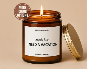 Vacation Gift Candle, Funny Vacation Gift, Coworker Appreciation Gift, Burnout Survival Gift, Office Humor Present, Relaxation Keepsake