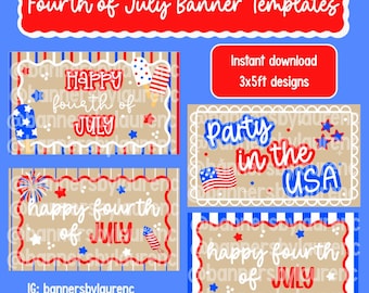 Plantillas de pancartas para el 4 de julio