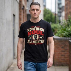 Northern Soul All Nighter T-Shirt: Retro Classic Soul Music Dance Tee