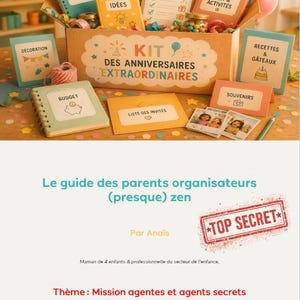 Anniversaire Agent.e Secret PDF | Kit Clé en Main à Imprimer | Chasse au Trésor, Jeux & Diplôme Enfant 6-10 ans