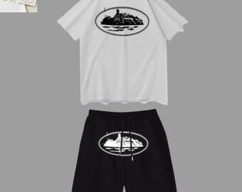 Cotton Graphic Print T-Shirt and Shorts Set – Unisex Summer Loungewear