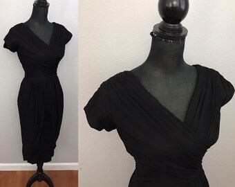 black fifties style dress