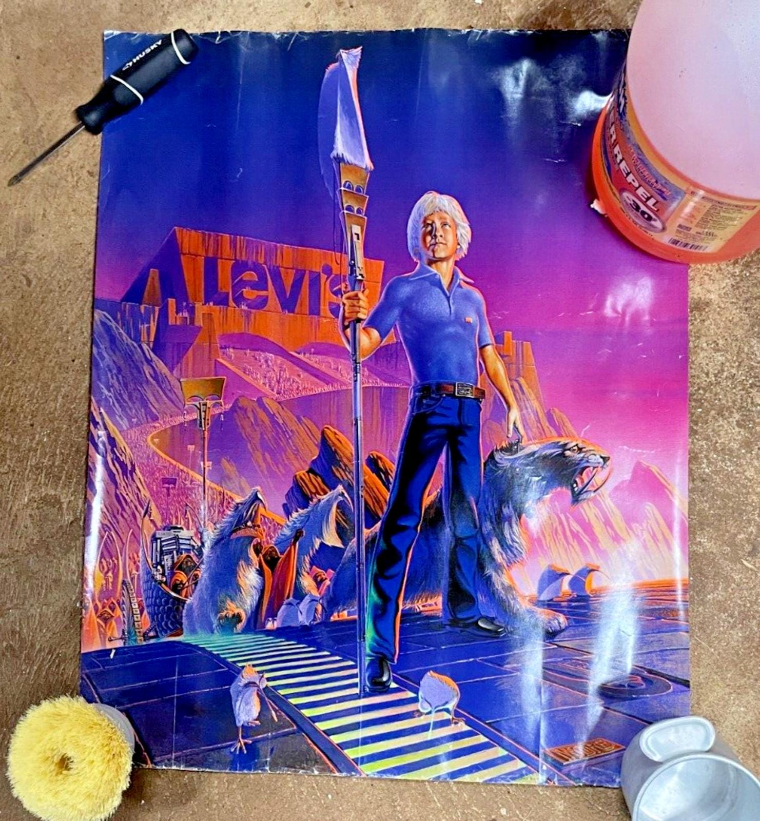 Vintage Poster Levi Strauss - Etsy