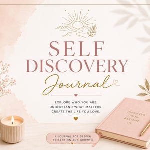 Selbstentdeckungs-Journal Digitaler Download Geführte Reflexion Arbeitsbuch Persönliches Wachstumsjournal