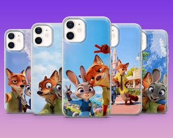 Zootopia Phone Case Judy Hopps Nick Wilde Cover for iPhone 17Pro, 16, 15, 14, 13, 12, Samsung S26, S25, S24, S23Fe, A16, A56, Pixel 10, 9Pro