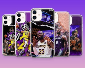 Funda para teléfono LeBron James King James Lakers Fan Cover para iPhone 17Pro, 16, 15, 14, 13, 12, Samsung S26, S25, S24, S23Fe, A16, A56, Pixel 10, 9Pro