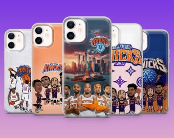 Funda para teléfono de los New York Knicks, regalo para fans de los Knicks, funda de campeones de la NBA para iPhone 17 Pro, 16, 15, 14, 13, 12, Samsung S26, S25, S24, A16, A56, Pixel 10, 9 Pro