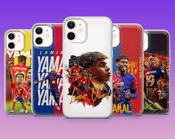 Lamine Yamal Phone Case Barcelona Star Spain Football Cover for iPhone 17Pro,16,15,14,13,12, Samsung S26, S25, S24,A16, A56, Pixel 10, 9Pro