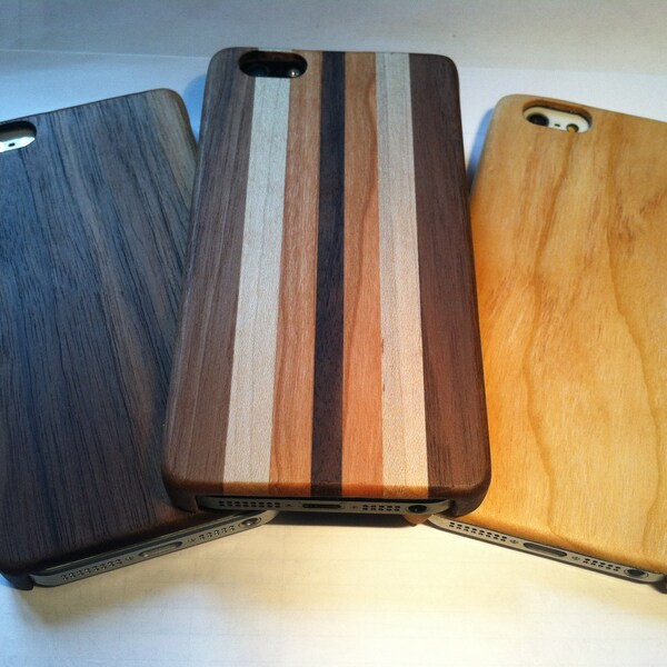 Handcrafted, eco-friendly hardwood iPhone 5 cases   perfect fit, choose from 3 styles.