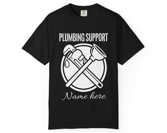 Plumbing Support crossed wrench plunger T-shirt | Tradesman shirt