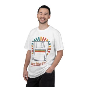 Retro Floppy Disk Tee shirt | 90s Tech Nostalgia, Vintage Computer Design