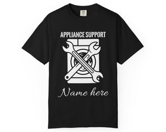 Appliance Support wrench logo T-shirt | Personalized name option