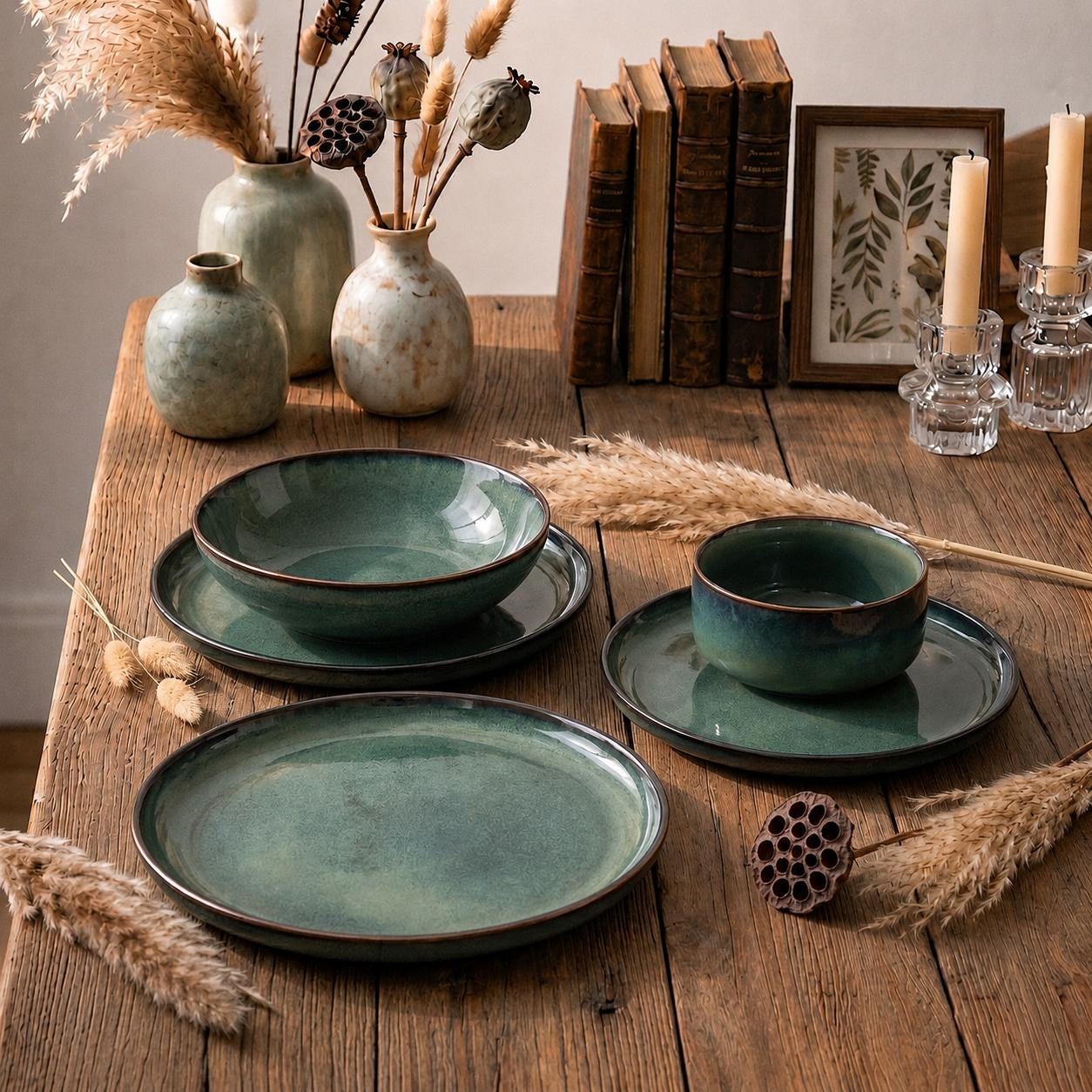 Getöpfert geschirr set