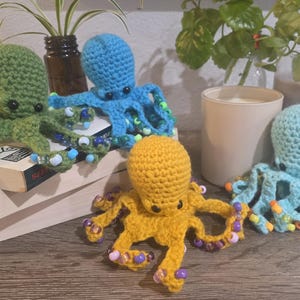 Tiny Fidget and Sensory Octopus Toy - Custom Colors and Combos Available