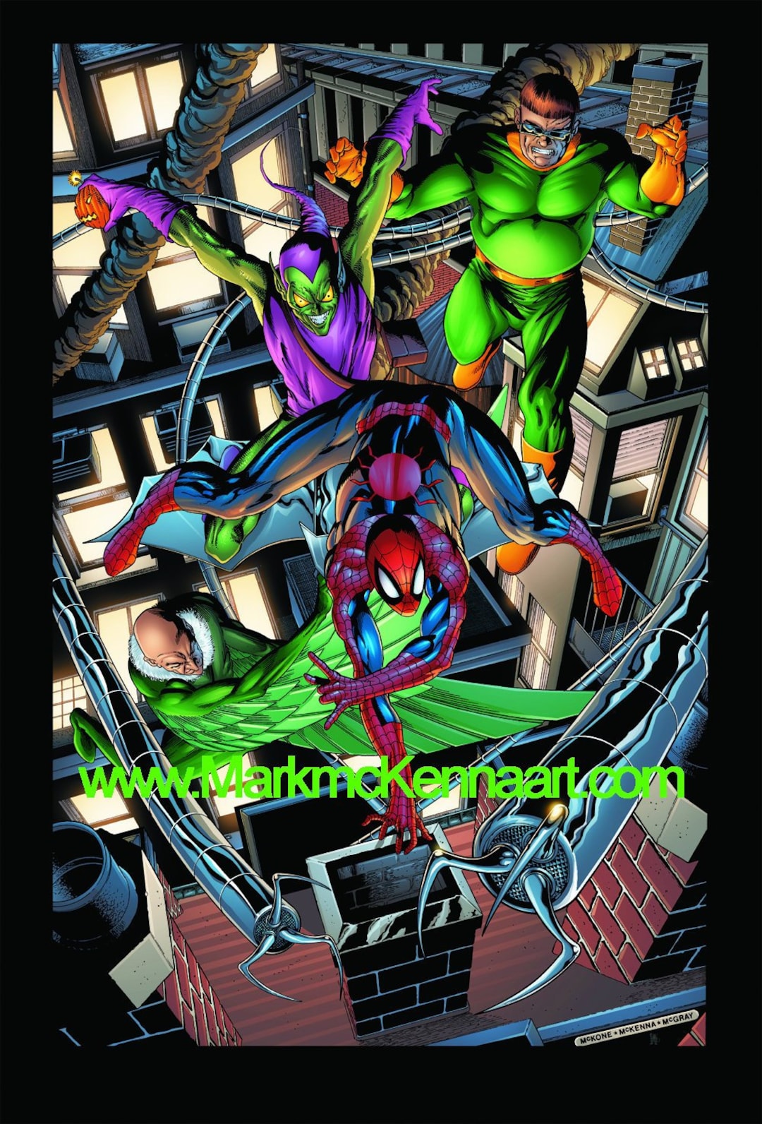 Spiderman Vs. Green Goblin, Doctor Octopus, and Vulture Etsy