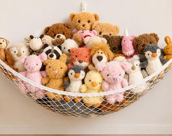 Stuffed Animal Storage Hammock Toy Net Nursery Organizer Kids Room Decor