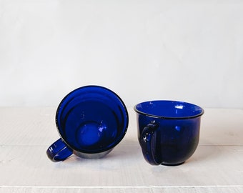 blue glass decorative items