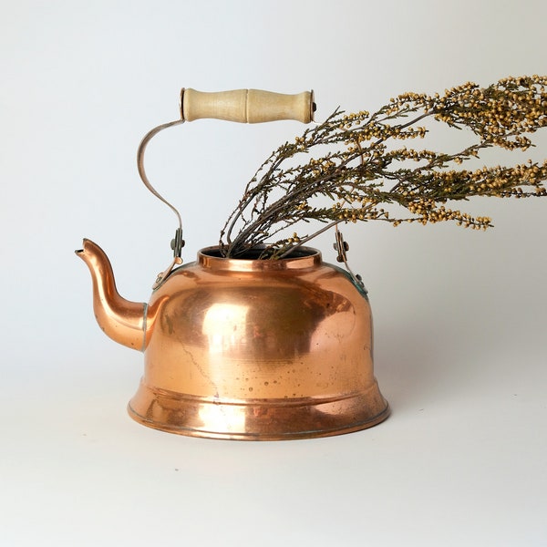 Vintage Copper Kettle / Copper Kitchen Decor / Vintage Copper Decor / Vintage Copper Kettle / Vintage Copper Cookware / Antique Kettle