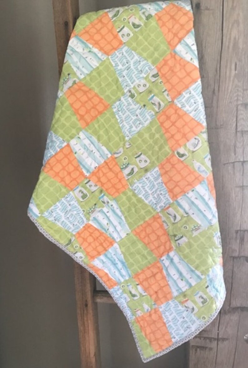 Backyard Baby Tumbler Patchwork Baby Toddler Quilt Ready To Etsy