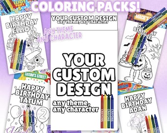 Personalized Kids Coloring Pack | Custom Theme & Character Activity Book