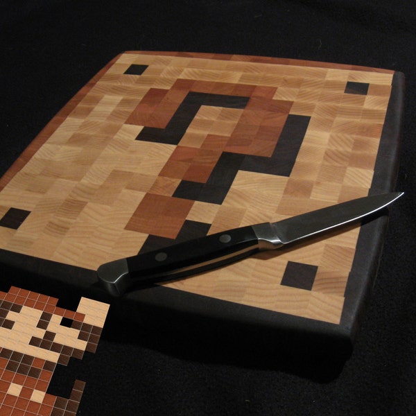 Super Mario Bros Coin Block - End Grain Cutting Board