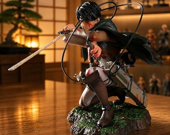 Levi Ackerman Attack on Titan PVC Figure, 18cm Anime Statue, Manga Decor