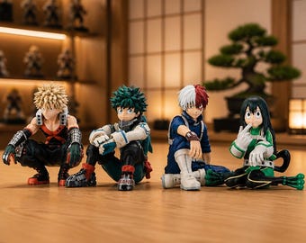 Hero Anime Figure PVC Display Model | Deku, Bakugo & Todoroki Collectible Statue