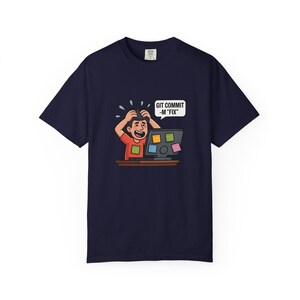 Camiseta Git Commit -m Fix, regalo divertido para programadores, camiseta para codificadores, regalo para desarrolladores de software, camiseta con humor de Git, regalo para ingenieros de software, camiseta para desarrolladores imagen 7