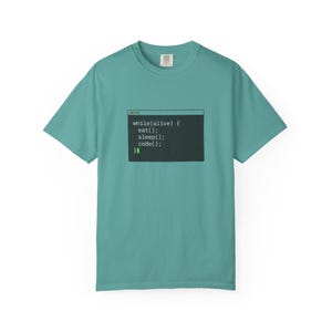 Camiseta "Comer, dormir, programar, repetir", regalo divertido para programadores, camiseta para codificadores, regalo para desarrolladores de software, camiseta de programación, regalo para ingenieros de software, camiseta para desarrolladores imagen 3