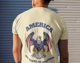 America Eagle Shirt, 250 Years Freedom, Patriotic Western Tee