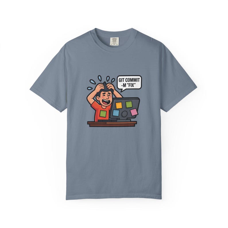 Camiseta Git Commit -m Fix, regalo divertido para programadores, camiseta para codificadores, regalo para desarrolladores de software, camiseta con humor de Git, regalo para ingenieros de software, camiseta para desarrolladores imagen 6