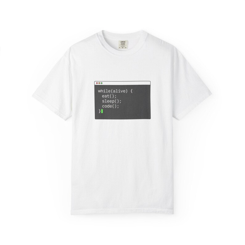Camiseta "Comer, dormir, programar, repetir", regalo divertido para programadores, camiseta para codificadores, regalo para desarrolladores de software, camiseta de programación, regalo para ingenieros de software, camiseta para desarrolladores imagen 2