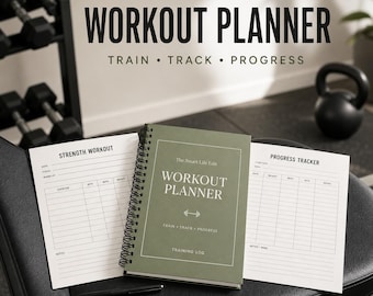 Home Gym Workout Planner | Strength Training Log, Progress Tracker (PDF)