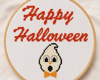 Vintage Halloween Sign Cross Stitch Pattern