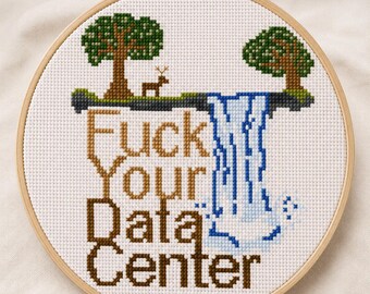 F*** Your Data Center Cross Stitch Pattern