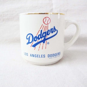 Vintage LA Dodgers 1988 Championship Coffee Mug Los Angeles Baseball Ceramic Mug Gift For Dad Brother Fathers Day image 1