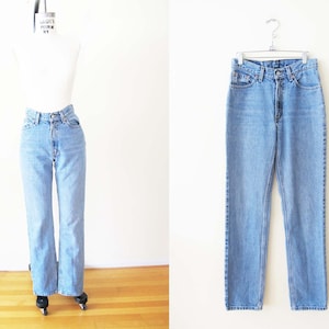 Vintage Levis 512 26 27 Small 1990s Levis Made in USA Zip Fly Denim Stonewash Blue Jeans Clean Girl Minimalist Aesthetic image 1