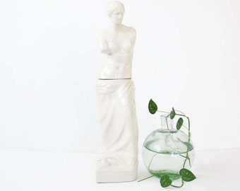 Vintage Venus de Milo Decanter Statue - 1972 OMB Old Mr Boston Bottle - Classical Roman Greek Academia Goddess Decor