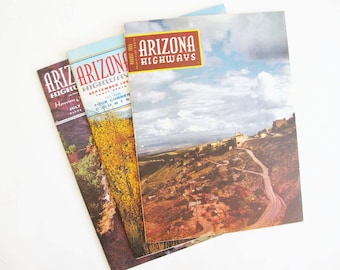 Vintage Arizona Highway Magazine Lot of 3 - July 1963 - August 1955 - September 1961