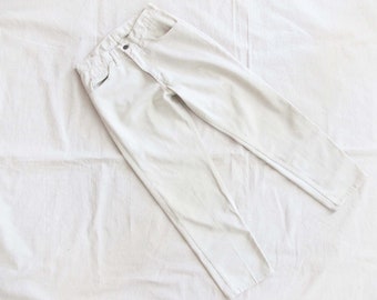 Vintage 60s Levi's Big E Sta Prest Pants 25 XS - 1960s Beige Off White Cotton Twill Levis Straight Leg Pants