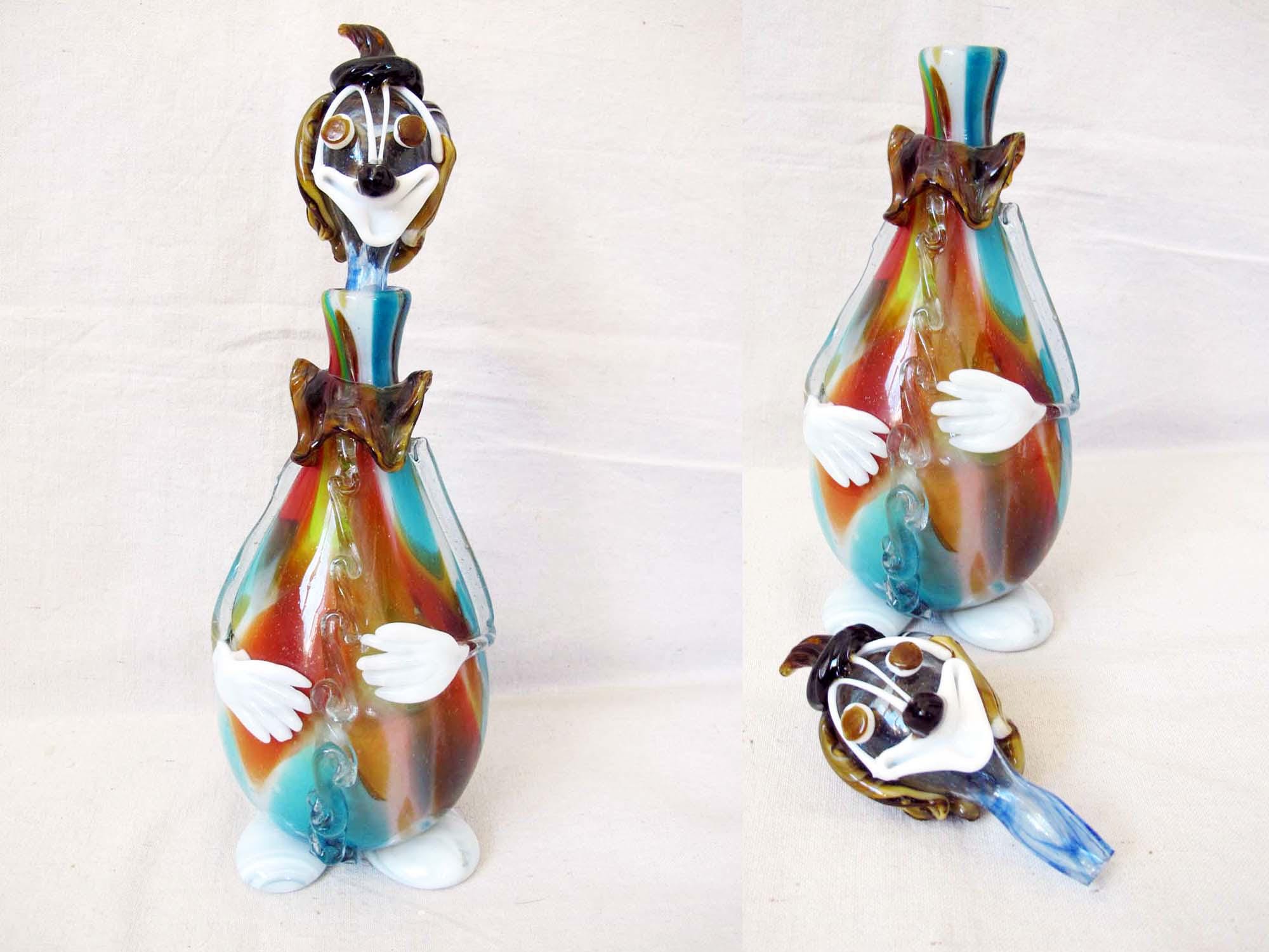 MURANO GLASS ムラノ レッド ライオン モチーフ 装飾 デカンタ MURANO