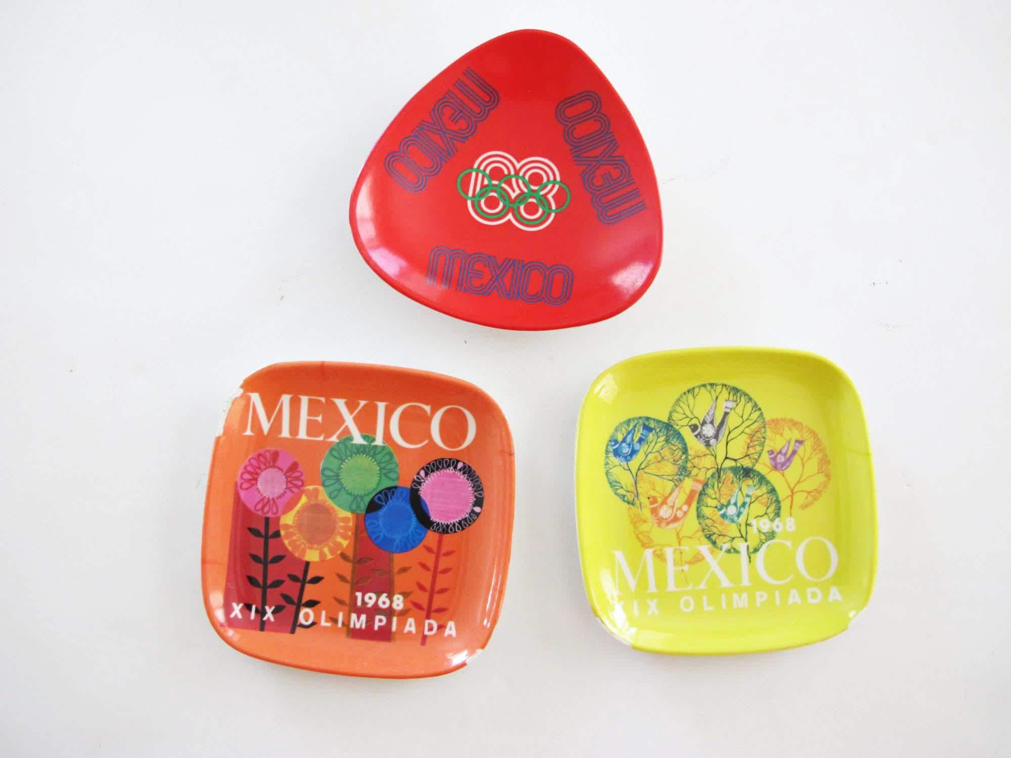 ヴィンテージ メキシコシティオリンピック 小型記念灰皿 - 装飾